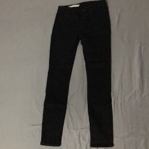 Black stretch skinny ankle jeans